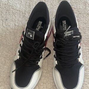 Michael Kors Black, White, and Red women’s Sneakers